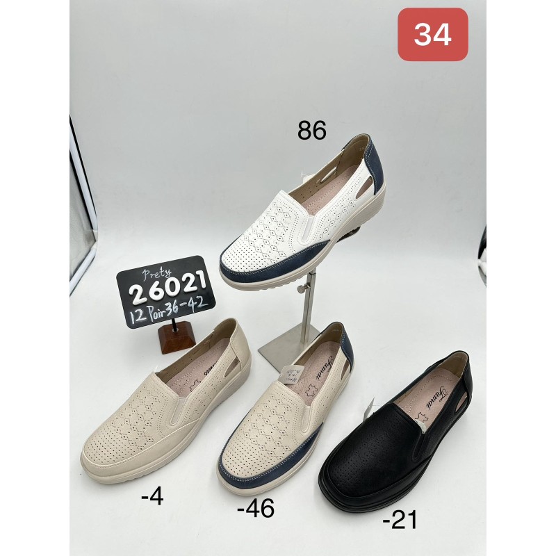 Buty Półbuty Damskie(36-42,12par)Kolor Jak na zdzięciu