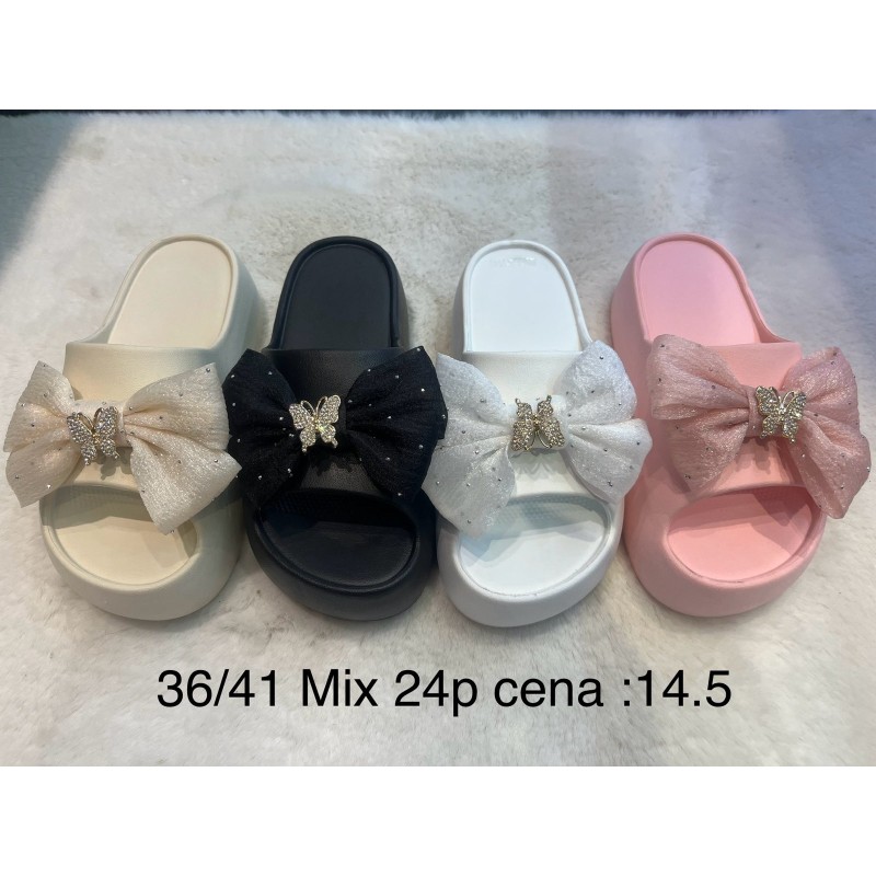 Buty Klapki Damskie (36-41,12par)Kolor Jak na zdzięciu
