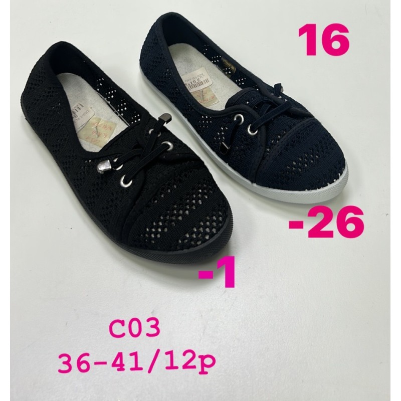 Buty Półbuty Damskie (36-41,12par)Kolor Jak na zdzięciu