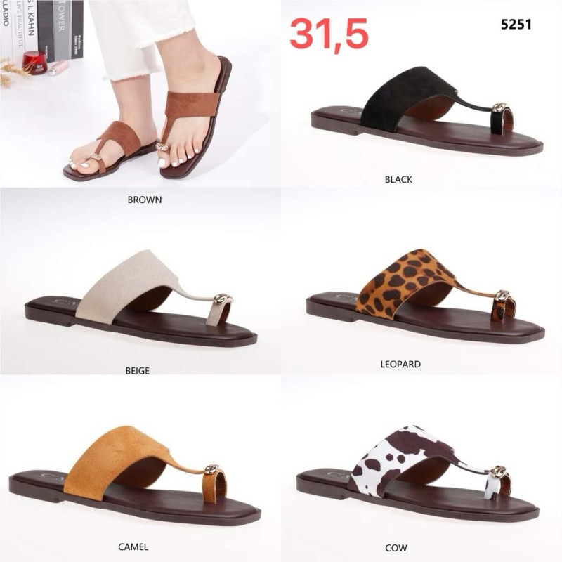 Buty Klapki Damskie (36-41,12par) Kolor Jak na zdzięciu